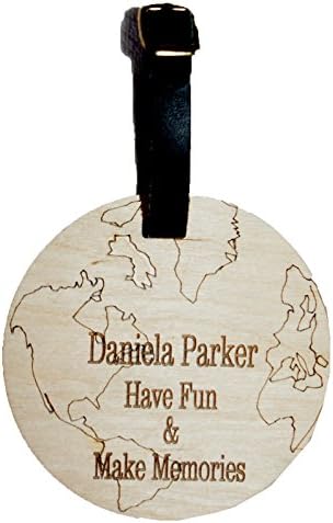 GPG LtdWorld Globe Shaped Custom Personalised Luggage Tag with Leather Strap & Buckle