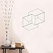 Produktbild wandaufkleber 3d schlafzimmer Wall Sticker Inspirational Quotes Illusion Nested Cubes Geometric