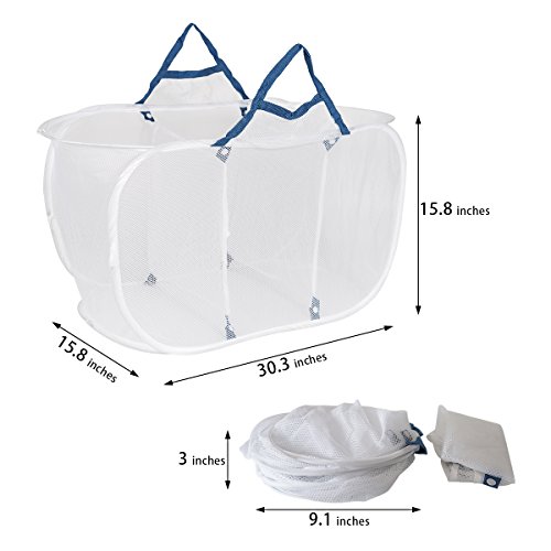 Große zusammenklappbare Aufbewahrungs Klassifikation Mesh Wäschekorb 30 von 15,5 von 15,5 in in - 5