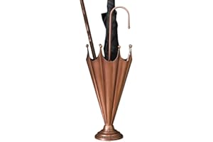 Dibor Copper Free-Standing Metal Brolly Umbrella Holder Hallway Rack Stand (EA96)