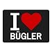 Produktbild Mousepad Classic I Love Bügler schwarz