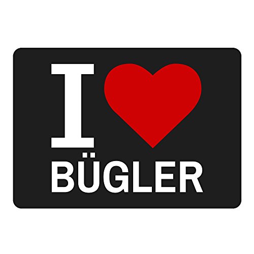 Preisvergleich Produktbild Mousepad Classic I Love Bügler schwarz