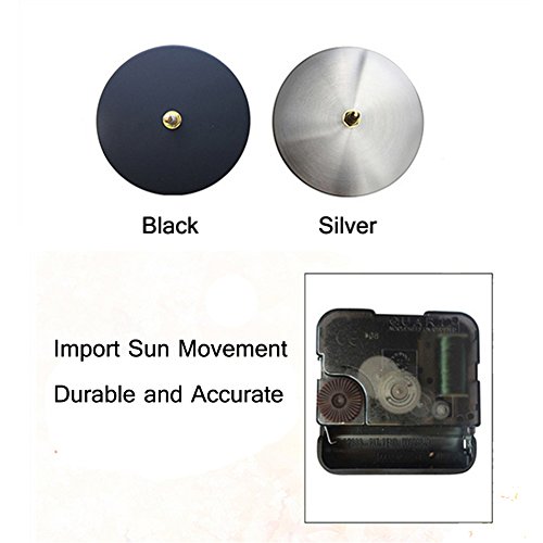 FAS1 Moderne DIY Große Wanduhr Big Armbanduhr Aufkleber 3D Aufkleber Spiegel Effekt Acryl Wanduhr Home Office Abnehmbarer Dekoration (Akku Nicht Enthalten) Schwarz - 2