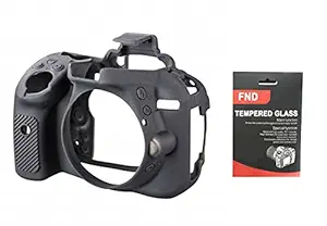 FND Silicone Protective Camera Case Cover for D5300 Black Silicone Cover with Protector