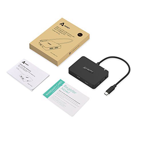 AUKEY USB C Hub auf 4 Port USB 3.0 + USB C Port mit PD ( Power Delivery ) + HDMI Port ( 4K Auflösung ) USB Type C Hub Ladefunktion für New Macbook, Macbook Pro 2016, Google ChromeBook Pixel 2015, usw. - 7