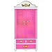 Produktbild Zantec Rosa Kunststoff Möbel Kleiderschrank Puppenhaus Zubehör für Barbie-Puppe