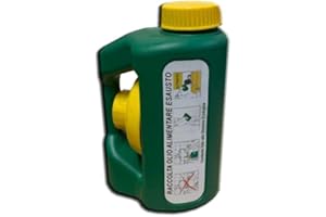 EUROSHOPPINGONLINE Tanica Tanichetta contenitore per olio esausto botticella botte bottiglia con imbuto raccolta oli alimenti 2,2 lt smaltimento raccolta differenziata Imbuto e griglia filtraggio plastica