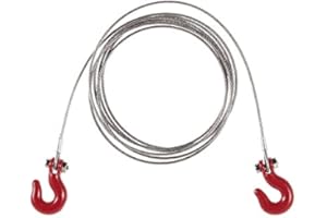 EONANT chaîne de Crochet de remorque en métal et Crochet de treuil avec Manille de remorquage Accessoires de Camion sur chenilles RC pour 1/10 modèle de Voiture RC TRX-4 axial SCX10 90046 (Argent)