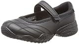 Black Leather Open Shoe. Textile/Leather/Rubber.