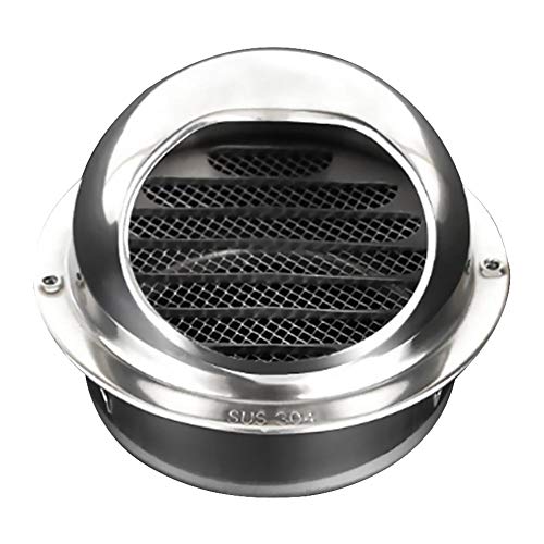 SUPERLOVE 304 Acciaio Inossidabile con Acciaio Inox Sferica Esterno Muro Raincap Vento Cappuccio Feritoia Cucina Fitta Rete Anti-zanzara Aspiratore Maschera di Ventilazione Esterna Copertina
