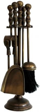 Mansion Heritage 5 Piece Companion Fire Side Set - Antique Brass