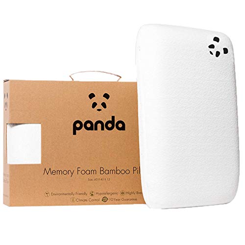 Almohada viscoelastica de Panda con memoria inteligente hecha de Bambú (memory foam), anti-alérgica, antibacteriana, anti-insomnica, 10 años de garantia.