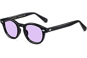 SHEEN KELLY Occhiali da sole ovali retrò in acetato per uomo donna Pirate Captain Johnny Depp Style lenti polarizzate