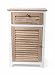 Produktbild Schubladen Schrank, 1 Schublade, 1 Fach mit Tür, Lamellen-Design, MDF, Höhe ca. 72 cm, Farbe Weiß -Natur