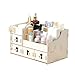 Creative Cute Cats Desk Organiser Drawers Office Desk Storage Boxes Lady Jewellery Storage Boxes (White)