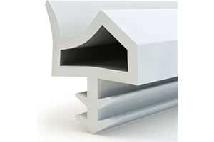 UPSEN Uszczelka do drzwi, gumowa uszczelka do ościeżnic drzwiowych, uszczelka do drzwi pokojowych (5 m, biała)