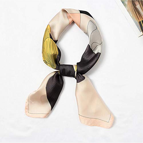 Preisvergleich Produktbild LMO 70x70cm Schal Frauen große blühende Blumen Drucke multifunktionale quadratische Schals kleine Hijab,Schal