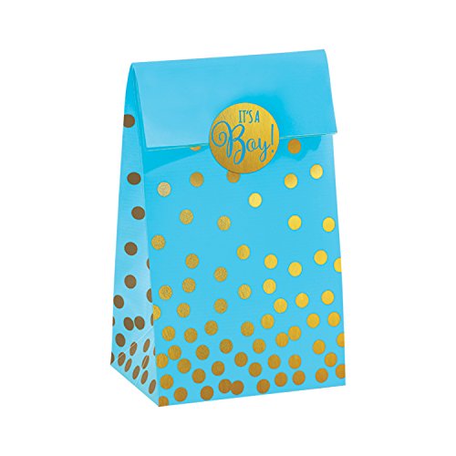 20 Geschenktüten-Blau mit Sticker- It’s a Boy!