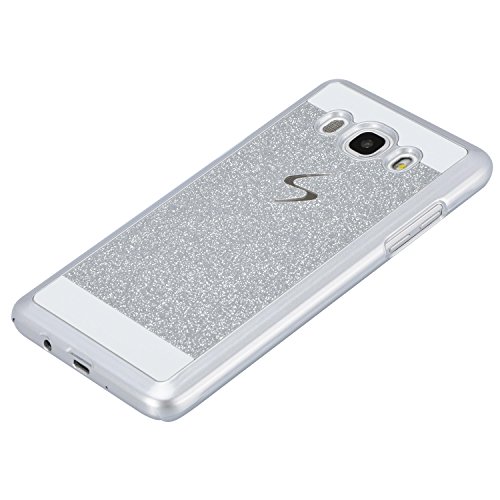 Sunroyal   Funda C  scara para Samsung Galaxy J5 2016  SM-J510  Case Cover Bling Carcasa Suave Flexible Extremadamente Delgada Piel PC Ultra Thin Parachoque Protector Resistente a los Ara  azos Shock-Absorci  n - Plata Sliver