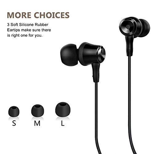 TOPLUS KopfhÃ¶rer In Ear KopfhÃ¶rer bass (UPDATE), TOPLUS in ears kopfhÃ¶rer kopfhoerer in ear bass inklusive Mikrofon Rufannahmetaste fÃ¼r Iphone Samsung Smartphones Tablets MP3-Player usw(Schwarz)