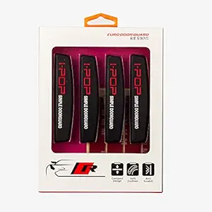 Carsonify Car Door Guard Euro Ipop Model-02 - Black, Scratch Protector, Universal for All Cars, Protection, Premium Stylish and Sleek, Set of 4
