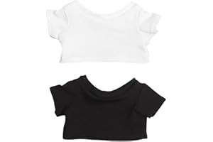 niannyyhouse Vêtements de poupée en peluche de 10 cm, 15 cm, 20 cm, t-shirt multicolore, chemises en peluche, déguisement (a1, 10 cm)