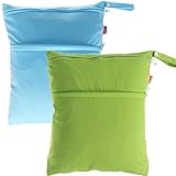Damero 2 St¨¹ck/Set beliebte Windeltasche mit wiederverwendbarem Stoff wasserdicht Wetbag Feuchtt¨¹cher Organiser Beutel
