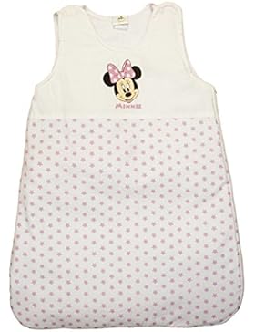 Mädchen BABY-SCHLAFSACK ärmellos aus Baumwolle, GEFÜTTERT, mit Minnie Mouse Motiv, GRÖSSE 56-62, 68-74, 80-86,...