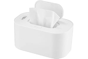 SPACNANA Baby Feuchttuchwärmer Babytuchspender Tuchhalter mit Deckel Tragbarer Feuchttuchbeutel (Weiss)