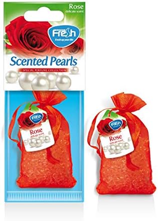 Fresh Way Car and Home Air Freshener Scented Pearls Fragrance Perfume (Rose)