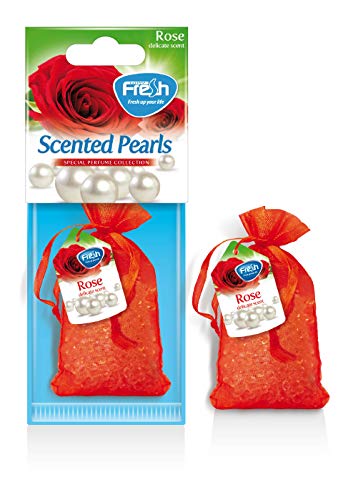 Fresh Way Car and Home Air Freshener Scented Pearls Fragrance Perfume (Rose)