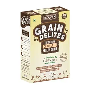 The Great Banyan GrainDelites - The No Junk Chocolate Health Drink Mix for Kids & Adults - 400g