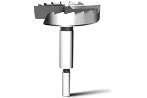 FIMIBUKE Mèche Forstner 54 mm pour bois,Foret à Ailettes Plates,longueur 90 mm avec tige ronde de 10 mm