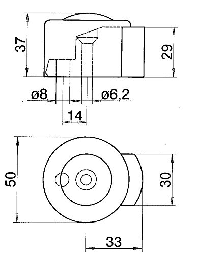 GedoTec® EDELSTAHL Türpuffer Türstopper CLIP Gummi-Puffer für Boden-Montage | Tiefe: 35 mm | 8 mm Gummiauflage | Puffer inkl. Befestigungsmaterial | MADE IN GERMANY | Markenqualität für Ihren Wohnbereich - 2