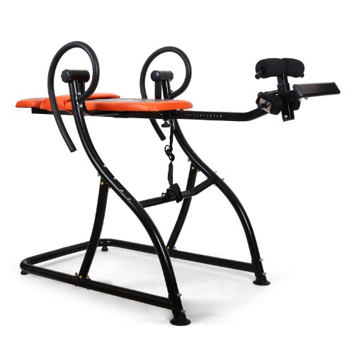 Klarfit Relax Zone Pro Inversionsbank Hang-Up-Rückentrainer Rücken-Bank (zur Streckung der Wirbelsäule, bis 150kg, verstellbar, für alle Altersgruppen, leichte Montage) orange-schwarz oder weiß-blau - 6