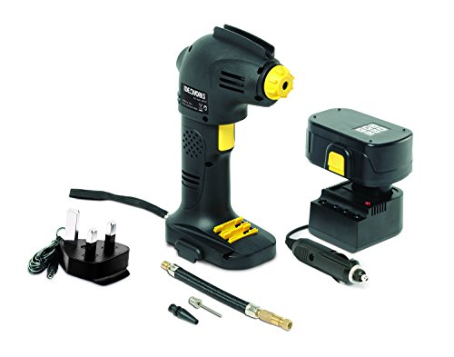 Ideaworks E7607BS Rechargeable Cordless Air Compressor Tyre Inflator Pump 12 V Portable Cars
