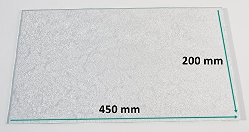 Khlschrank Einlegeboden / Glasplatte / Gemsefach  Strukturglas 4 mm dick  445 mm x 200 mm - Direkt vom Glasereifachbetrieb!!!
