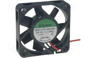 Sunon Wentylator 40 x 40 x 10 mm EE40101S2-999 DC 12 V 6100 obr./min 23 dBA łożysko ślizgowe 2 przewody