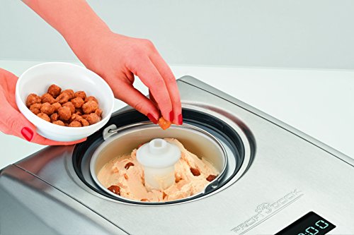 ProfiCook PC-ICM 1091 Eismaschine 3in1 für Speiseeis, Frozen Joghurt und Sorbet, Kompressor-Kühlung, LCD-Display, für bis zu 1,5 L Speiseeis, Edelstahl - 6