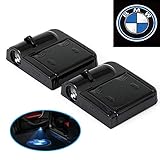 Farbe: Schwarz A58 2 Stück Wireless Auto Tür Licht LED Car Willkommen Projector Logo für BMW, LED Farbe Weiß