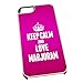 Produktbild Weiß Cover für iPhone 5/5S 1255 Pink Keep Calm und Love Majoran