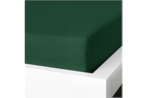 BELDORA Anti-Allergy Anti-Bacterial Brushed Microfibre Fitted Bed Sheet - 28cm Depth, Easy Care, Fade Resistant (Emerald Green, King)