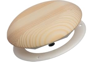 EUROPLAST Ø 100 mm drewniany zawór talerzowy wylotowy i nawiewowy, zawór sufitowy, kratka wentylacyjna do sauny