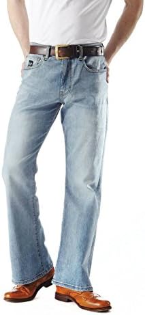 Men's LCJD 16 Flare Stretch Indie Retro Jeans 70s LC16 Bell Bottoms (36W 32L)