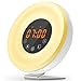 VOYOMO Wake Up Licht Wecker, Lichtwecker mit FM Radio & Sonnenaufgangssimulator, Smart Snooze Touch Control Nachtlicht Wecker für Kinder oder Erwachsene (Neue Version)