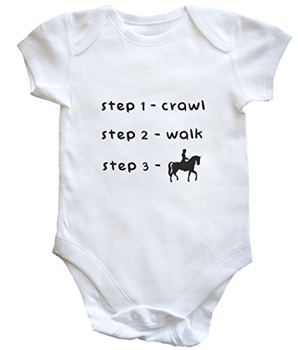 HippoWarehouse Crawl, Walk, Horse Ride baby vest boys girls