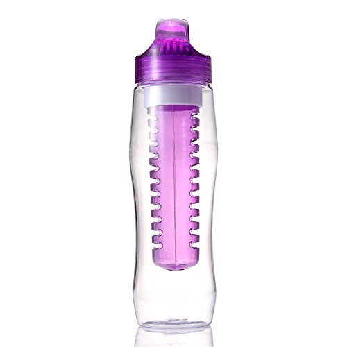 Wasserflasche banqiao 750 ml Frucht Infuser Wasser-Flasche Trinkflasche mit Früchtebehälter Kunststoff Trinkflasche Sport Sportflasche Auslaufsicher Trinkflaschen BPA Frei Infuser mit Tragehenkel - 6