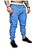 Produktbild Swallowuk Cargo Sport Hosen Herren Mode Jogginghose Drawstring Hose Trainingshose Freizeithose Streetwear (4XL, Blau)