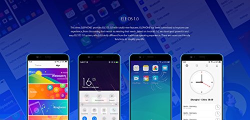 Elephone P8 mini Smartphone 4G, 5.0 Pollici FHD Schermo Android 7.0 Telefono Cellulari, MTK6750T Octa Core 1.5GHz, 4GB RAM + 64GB ROM, 13.0MP +2.0+16.0MP Camera, Dual Sim, Fingerprint Sensorï¼ŒWiFi, Hotkont, GPS, OTG Cellulare- Nero