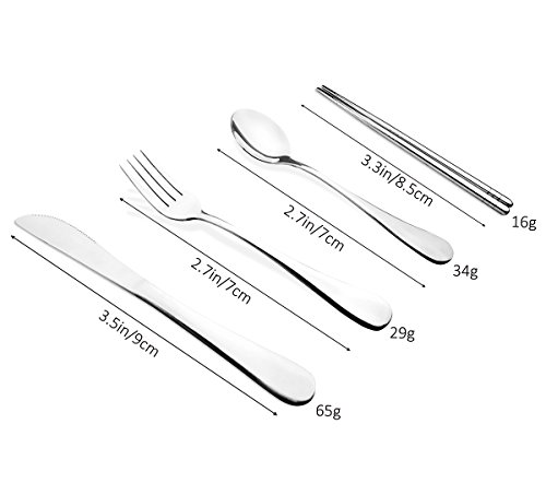 AckMond 3-teiliges Edelstahl-Spielraum, Reisebesteck und Campingbesteck - 6